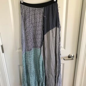 Free people Bohemian Blue Maxi Skirt